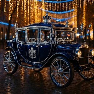 Carruaje Eléctrico de Princesa Cenicienta de Buena Calidad, Diseño Negro, Carroza de Caballos para Fotos en Parques, en Venta - Product Image 6