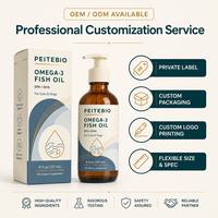 Complément alimentaire liquide d'huile de poisson oméga-3 EPA DHA pour chats et chiens, pour la peau et le pelage, huile de poisson pure naturelle, distributeur à pompe 237 ml OEM