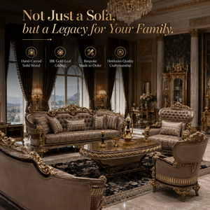 Luxury European Living Room <b>Set</b> Solid Wood Hand 18K Gold Foi Antique Furniture for Villa Hotel Projects - Product Image 3