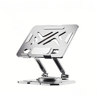 Ordinateur de bureau 360 °   Supports rotatifs pour tablette, support métallique pliable et rotatif, support de refroidissement portable pour bureau, pour tablette iPad