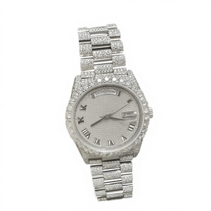 Reloj de Pulsera para Hombre con Movimiento Mecánico Automático, Correa de Acero Inoxidable y Moissanita, Esfera de Cristal, Resistente al Agua 10 Bar - Product Image 1