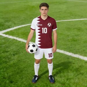 Yüksek Kaliteli Hızlı Kuruyan Nefes Alabilen %100 Polyester Hızlı Kuruyan Tam Baskılı Futbol Forması Futbol Üniformaları Futbol Formaları - Product Image 6