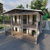 Maison Modulaire Préfabriquée de Luxe à 3 Chambres en Duplex, Entièrement Équipée, Type Conteneur Mobile