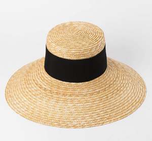 CLN61301 Sombreros de Paja de Trigo al por Mayor, Sombreros de Ala Ancha y Copa Plana para Mujer, Sombrero de Playa, Sombrero Turístico, Sombrero para el Sol - Product Image 5