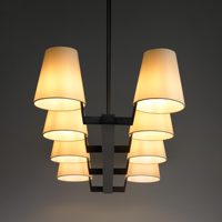 Yihao CORNICHE Moderne Nordique Linéaire Lustre Réglable Hauteur Laiton Cuivre Ovale Pendentif Blanc Chaud E12 Restaurant Hôtel Villa
