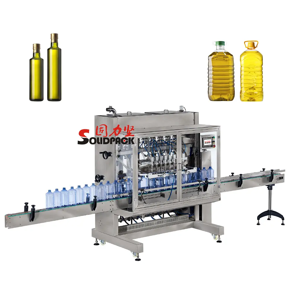 Solidpack Vulling Capping Machine Olie 1l Fles Eetbare Olie Verpakkingsmachine Automatisch