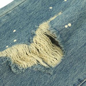 Bufa geniş bacak kot kadınlar yüksek sokak boya pantolon sıkıntılı kadın artı boyutu Baggy kot - Product Image 4