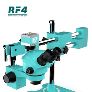 Microscope caméra RF4 RF7050TVW-2KC2+144 7-50X zoom trioculaire 2KC2 avec support rotatif à double bras pour la maintenance électronique des téléphones - Product Image 4