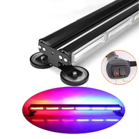 Barre lumineuse LED COB 12'' 46'' 12V 24V, feux de signalisation d'urgence clignotants jaunes, rouges, bleus, ambre pour voitures, aluminium, projecteur combiné