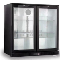 Mini-Doppeltür-Bar-Kühlschrank Kleine kompakte Luftkühlung Bier-Vitrine für den praktischen Gebrauch
