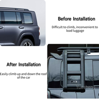 Échelle latérale pliable en aluminium tout-terrain avec verrouillage, échelle pliable pour l'escalade, pour Haval H9 2025, accessoires extérieurs de voiture