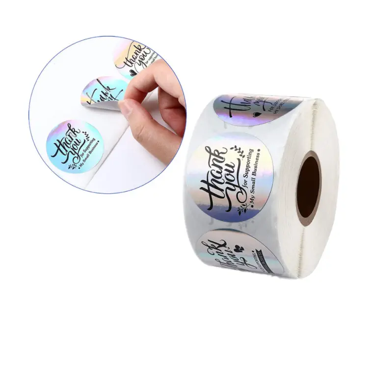 hologram printing machine logo sticker high adhesive packaging labels custom hologram stickers