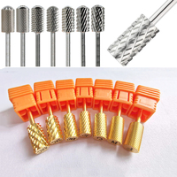 Prix d'usine Outils pour ongles en acier, Embouts en tungstène violet doré 3/32'', Embout de ponceuse à ongles électrique en carbure céramique
