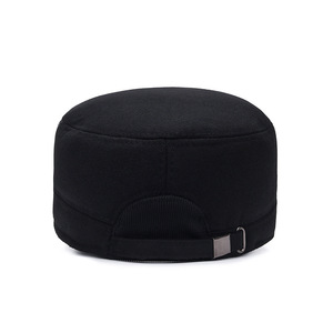 Flat-Top Hat Black Winter Warm Breathable Male <b>Lei</b> Feng Hat Sport Style - Product Image 2