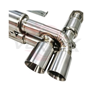 Vortex Stainless Steel Exhaust for Porsche 911 Type 996 Turbo 3.6T Performance Catback Muffler X Pipe <b>Kit</b> - Product Image 4