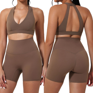 Conjunto de Ropa Deportiva <span class=keywords><strong>para</strong></span> Mujer, Sujetador Deportivo Sexy con Espalda Descubierta, Pantalones de Yoga de Cintura Alta Ajustados y Moldeadores, de Secado Rápido y Cómodos - Product Image 1