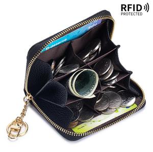 New Genuine Cowhide Short <b>Coin</b> <b>Purse</b>, Japanese and Korean Girl RFID Small <b>Purse</b>, Mini Multifunctional Wallet for Women - Product Image 5