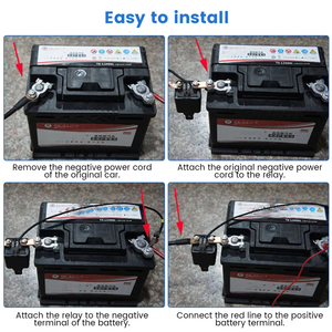 Interruttore Remoto per Batteria <span class=keywords><strong>12V</strong></span> 200A, Interruttore di Spegnimento Antifurto per Auto con Telecomando Wireless e Relè - Product Image 5
