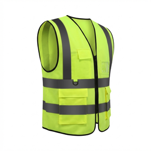 Gilet Riflettente ANSI Classe 2 Alta Visibilità LED Lampeggiante Impermeabile in Poliestere con Logo Personalizzato per Sicurezza in Cantiere - Product Image 6