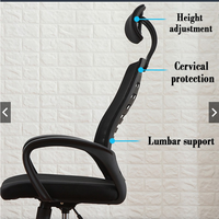 Chaise de bureau ergonomique à dossier haut en maille, inclinable, avec appui-tête, nouvelle, professionnelle, bon marché, vente en gros en Chine