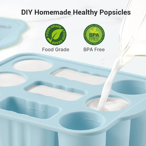 Moldes de Silicona Reutilizables y Ecológicos para Helados, Libres de BPA, Aptos para Alimentos, Bandeja para Cubitos de Hielo para Congelador - Product Image 3