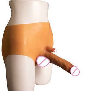 Gode à sangle lesbien chaud réaliste Silicone vibrateur culotte doux adulte jouet sexuel avec culotte vibrante pour les femmes - Product Image 6