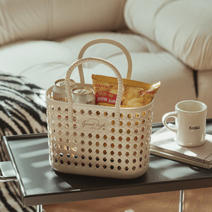 Good Life <b>Bath</b> Basket Coffee Small Handle <b>Storage</b> For Bathroom - Product Image 2