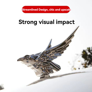 Autocollants <span class=keywords><strong>de</strong></span> logo avant pour capot <span class=keywords><strong>de</strong></span> <span class=keywords><strong>voiture</strong></span> universel modifié, en métal <span class=keywords><strong>de</strong></span> luxe, <span class=keywords><strong>avec</strong></span> aigle volant tridimensionnel aux <span class=keywords><strong>ailes</strong></span> déployées - Product Image 5