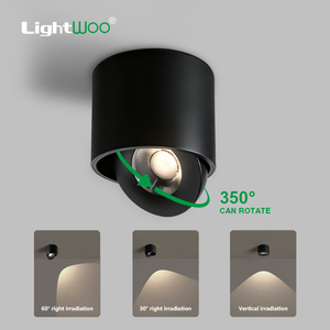 Projecteur LED mural encastré 8W 12W orientable et réglable, moderne, pour usage commercial, hôtelier, domestique ou de bureau, avec variateur d'intensité, idéal pour les couloirs. - Product Image 2