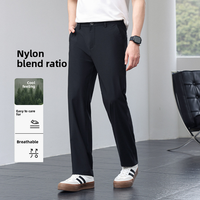 Pantalon de travail classique pour homme, coupe ajustée, extensible, séchage rapide, léger, décontracté, confortable, pantalon de golf pour homme, fermeture éclair à la taille