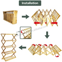 Étagères de rangement en bambou naturel pliable, pour pied libre, organisateurs de plantes