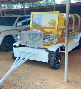 Factory Customized Vintage Black Coffin Carriage Horse Wagon Antique Electric Buggy Electric Funeral Horse Hearse - Product Image 6