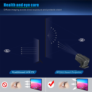 Hy320 Hy300 Pro <span class=keywords><strong>Mini</strong></span> Xách Tay Máy Chiếu 1080P LCD Nhà Thông Minh LED Android 11 5G Wifi Video 1080P Máy Chiếu Wifi 6 Bao Gồm - Product Image 6