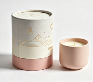 Custom Eco Friendly Kraft Paper Tube Cylinder Packaging for Scented Candles and Aromatherapy - Product Image 1