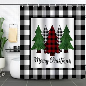 Cortina de Ducha de Poliéster con Diseño de Camión de Gnomos Navideños Azules, Cortina de Baño con Impresión Digital Personalizada, Impermeable, Venta al Por Mayor - Product Image 6