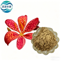 Échantillon Gratuit 100% Naturel de Rhizome de Belamcanda Chinensis/Iris Domestica 10:1, Extrait Herbal de Qualité Alimentaire en Poudre, Contenant Plastique 1kg