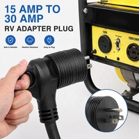 Guankai ETL-zertifizierter RV-Adapter 5-15P auf TT-30R 15A/125V auf 30A/125V Hochleistungs-Kupfer/PVC-Stromstecker für Generator- und Wohnmobilanschluss