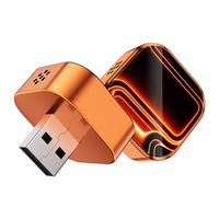 Mini adaptateur sans fil CarPlay Orange, adaptateur Android Auto, plug and play, 2 en 1, dongle CarPlay personnalisable en usine