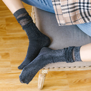 Design de mode chaussettes amples <span class=keywords><strong>femme</strong></span> brillant bling <span class=keywords><strong>bas</strong></span> bling chaussettes <span class=keywords><strong>funky</strong></span> paillettes chaussettes pour femmes - Product Image 3