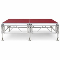 Scène en aluminium réglable en hauteur, à assembler, pour événements promotionnels commerciaux en plein air