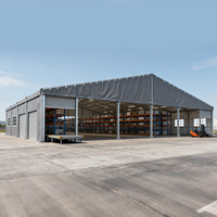 Tente de stockage personnalisée, grande tente extérieure robuste, auvent temporaire, cadre en aluminium, tente d'entrepôt en PVC, tente industrielle imperméable