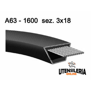 Courroie trapézoïdale 13x8 A63-1600 - Product Image 1