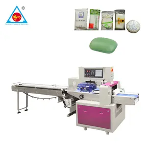 High Speed Automatic bread candy cookie biscuit soap horizontal pillow flow wrapping packaging machine