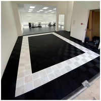 Dalles de sol de garage en PP/PVC emboîtables - Tapis modulaires ventilés en plastique pour parking, salle de sport, rangement domestique