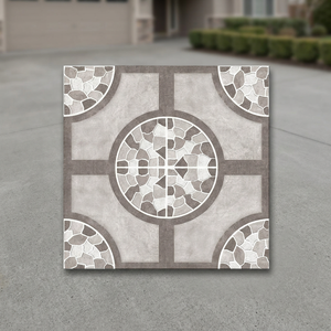 Carreaux de sol extérieurs en porcelaine vitrifiée rustique antidérapants numériques 40x40cm, 12mm, haute résistance - Product Image 1