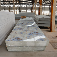 Panneau mural en PVC effet marbre UV, tendance, à pose rapide, finition brillante, étanche, pour décoration intérieure, moulage et découpe