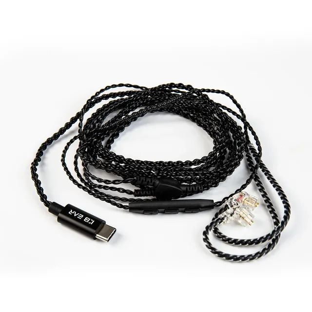 KBEAR CX01 2M Long Type C OFC HiFi Upgrade In-ear Monitor Cable 2-pins for KZ ZS10 Pro X ZSN PRO X EDX PRO CCZ Melody KBEAR KS1