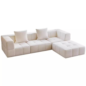 Sofá de Tela Minimalista Moderno Italiano JJY-048, Conjunto Modular Simple en Esquina para Salas de Estar Pequeñas y Grandes, con Función Reclinable - Product Image 1