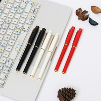 Pulpen Gel Merah 0.5mm Berkualitas Tinggi dengan Logo Kustom untuk Hadiah Perusahaan, Ujung Baja Tahan Karat, Harga Grosir