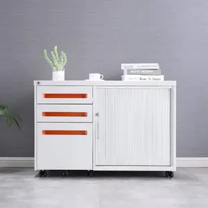 Mobility for Home Office Steel Movable Pedestal Storage Low Combination Cabinet and 3 Drawers Mobile Caddy